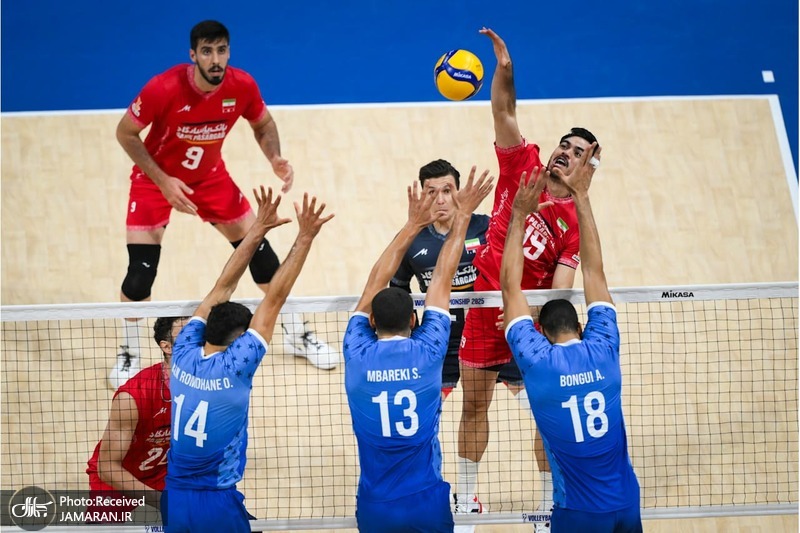 مسابقه والیبال تونس و مصر