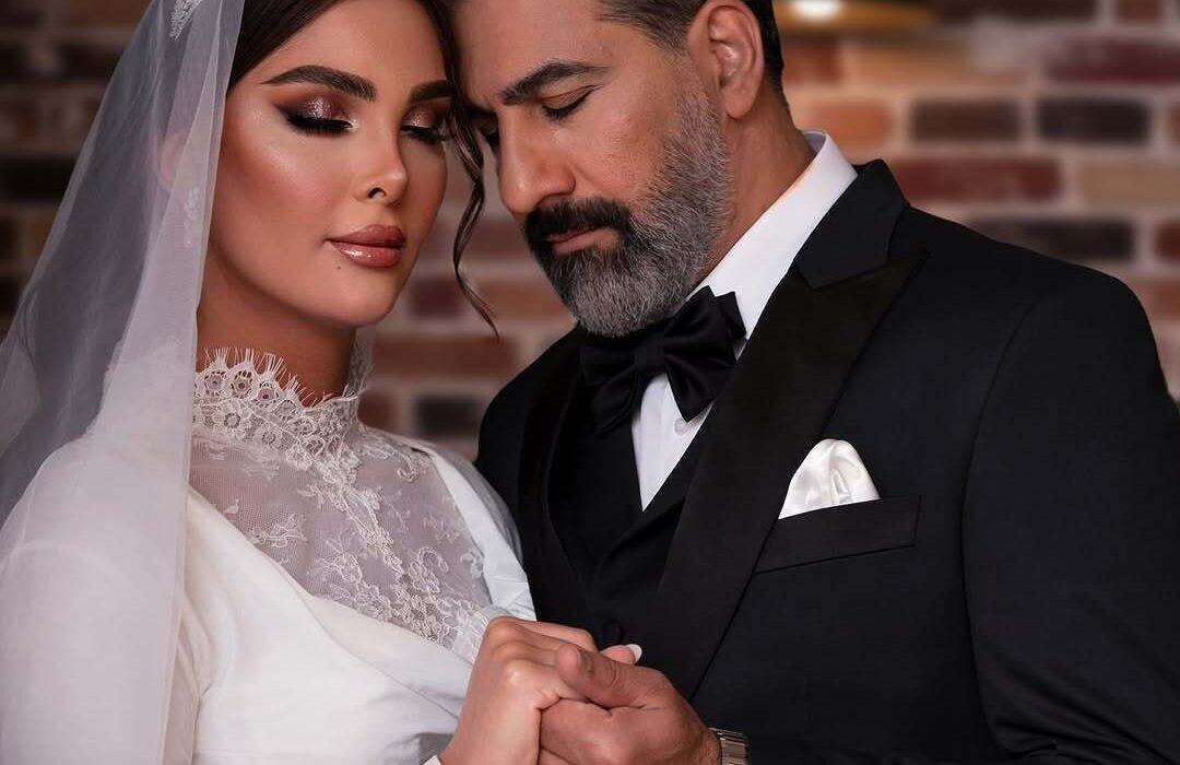 محمد نادری و همسرش الناز در شب ازدواج